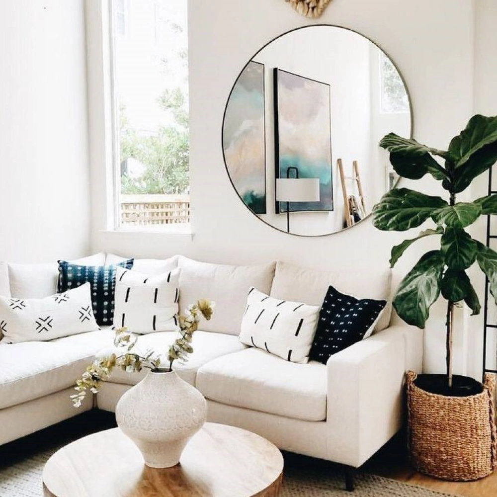 Espejo Circular Fierro Rita Dorado 50 cm (en stock)