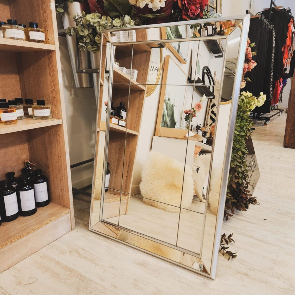 Espejo Marco Espejo Plateado 90x60 cm