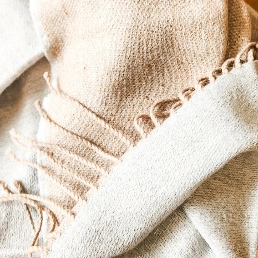 Manta Alpaca Gris Claro - Imagen 2