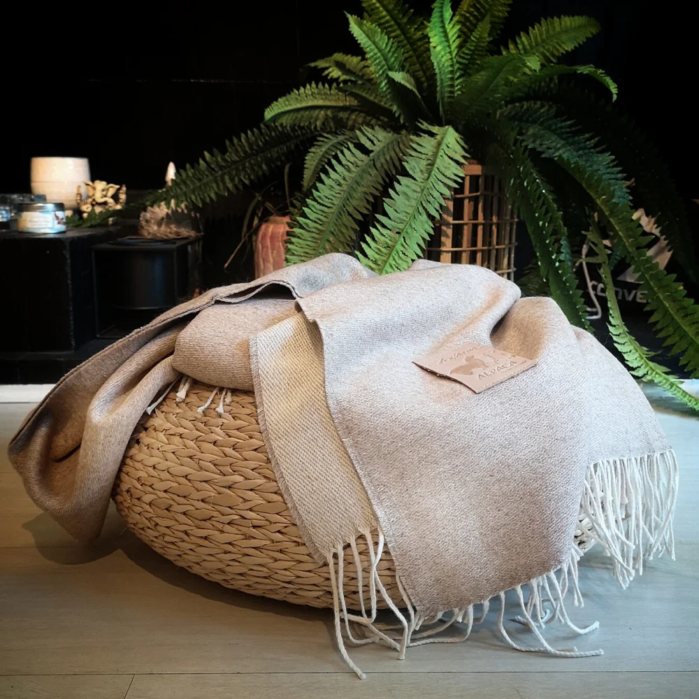 Manta Alpaca Beige - Imagen 2