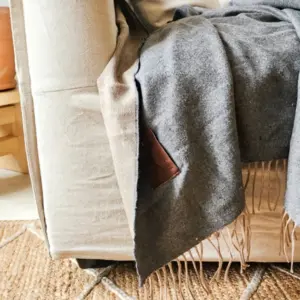 Manta Alpaca Gris Oscuro