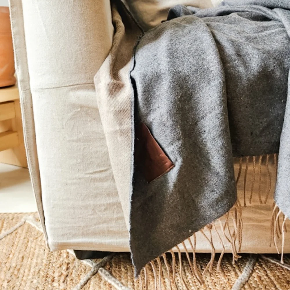 Manta Alpaca Gris Oscuro